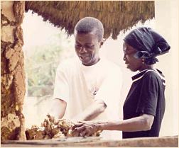 CCC staff conducts an art workshop.